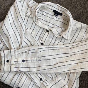 White button up top, size medium